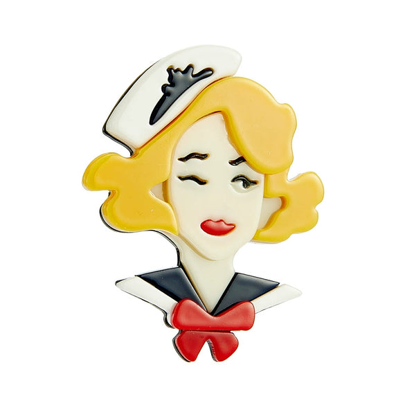 Acrylic Decorative Brooch With Clouds Rainbow Water Drops Sun Simulation Printing For Women