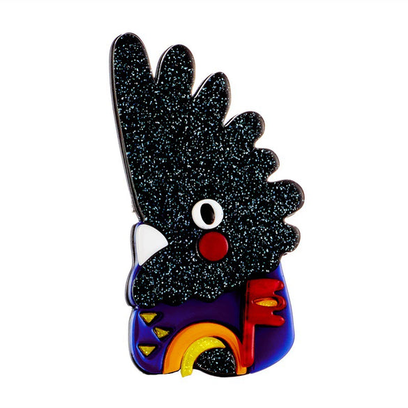 Acrylic Decorative Brooch With Clouds Rainbow Water Drops Sun Simulation Printing For Women