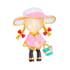 Acrylic Decorative Brooch With Clouds Rainbow Water Drops Sun Simulation Printing For Women