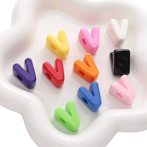 Acrylic Digital English Round Bead Diy Handmade Bracelet And Mobile Phone Chain Decoration Material