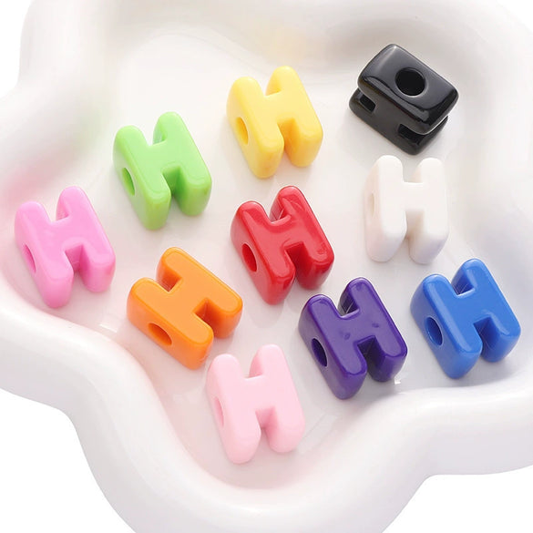 Acrylic Digital English Round Bead Diy Handmade Bracelet And Mobile Phone Chain Decoration Material