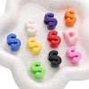 Acrylic Digital English Round Bead Diy Handmade Bracelet And Mobile Phone Chain Decoration Material