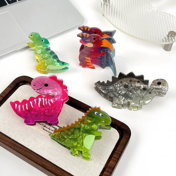 Acrylic Dinosaur Handmade Women's Hair Accessories Grab Clip