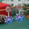 Acrylic Doublesided Earrings With Christmas Creative Santa Claus Snowman Kitten Snowflake And Flower Printing