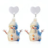 Acrylic Doublesided Yeti Earrings Creative Cute Fresh With Festive Elements Unisex