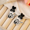 Acrylic Earrings With Cat Pumpkin Snowflake Animals Pattern And Electroplating For Women