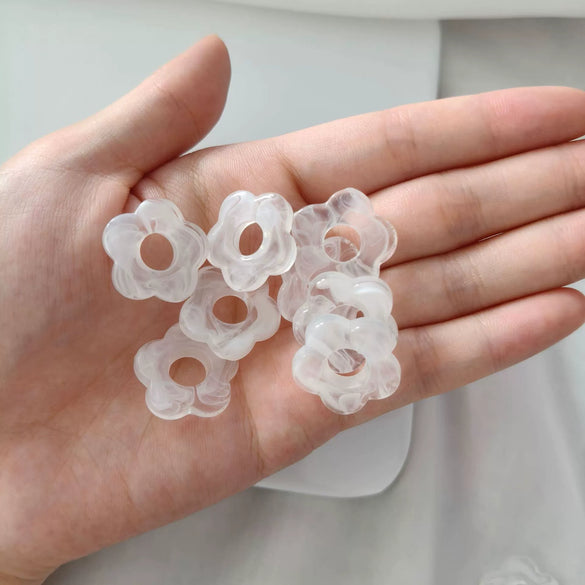 Acrylic Five Petal Flower Halo Jewelry Materials For Diy Handmade Earrings And Hair Accessories