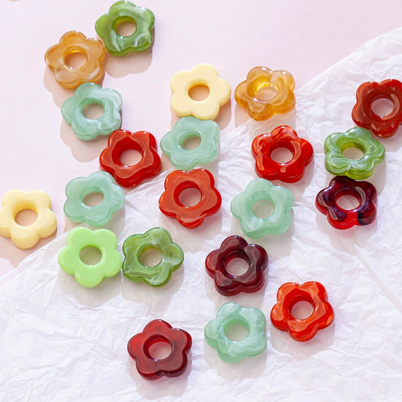 Acrylic Five Petal Flower Halo Jewelry Materials For Diy Handmade Earrings And Hair Accessories
