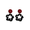 Acrylic Fivepointed Star Flower Pendant Earrings Handmade For Women
