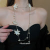 Acrylic Flower Waist Chain Necklace Dualuse Set With Pearls Women's Fashion Jewelry