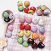 Acrylic Fruit Series Love Beads Mobile Phone Chain Jewelry Accessories With Line Pattern