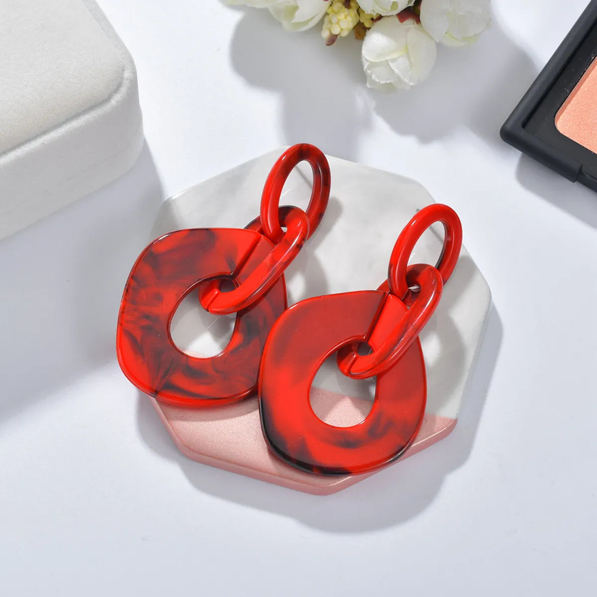 Streetwear Geometric Arylic No Inlaid Earrings