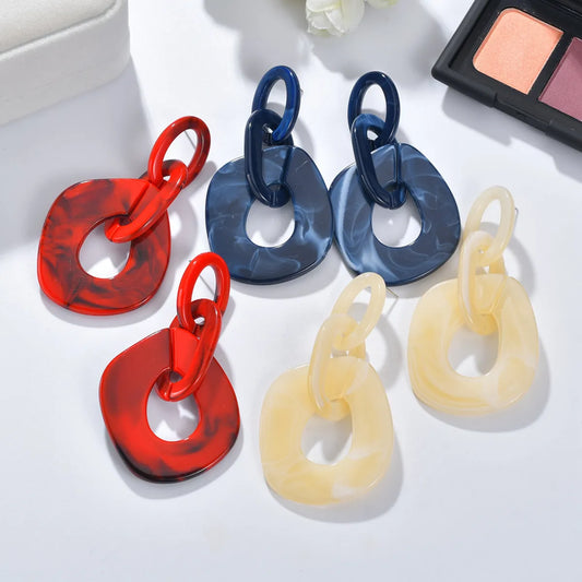 Streetwear Geometric Arylic No Inlaid Earrings