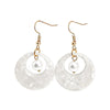 Acrylic Geometric Hoop Earrings Set With Round Or Oval Designs Versatile Unisex Statement Earrings For Women
