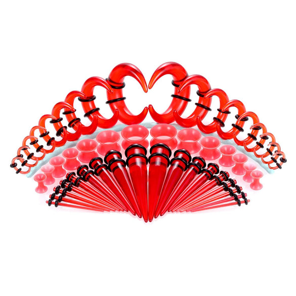 Acrylic Geometric Polishing Hip Hop Ear Horn Set Jewelry