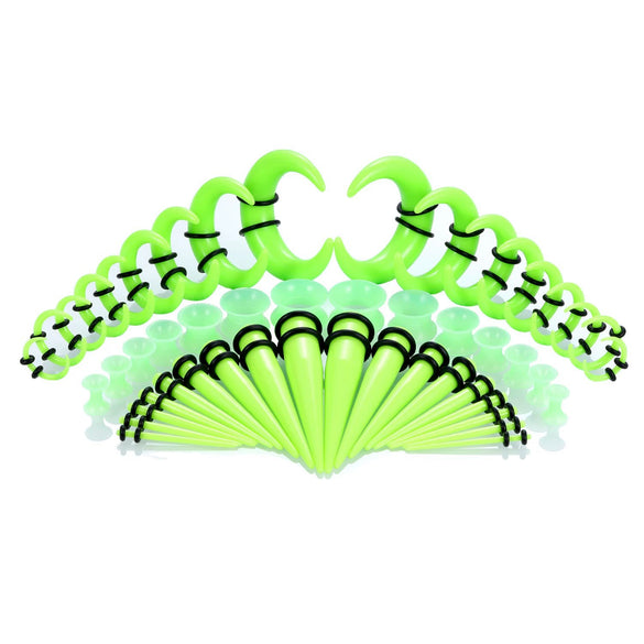 Acrylic Geometric Polishing Hip Hop Ear Horn Set Jewelry