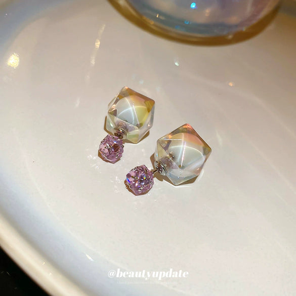 Acrylic Geometric Style Electroplated Women's Earrings