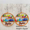 Acrylic Handmade Animal Geometric Cartoon Character Earrings For Women Book Lovers