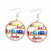 Acrylic Handmade Animal Geometric Cartoon Character Earrings For Women Book Lovers