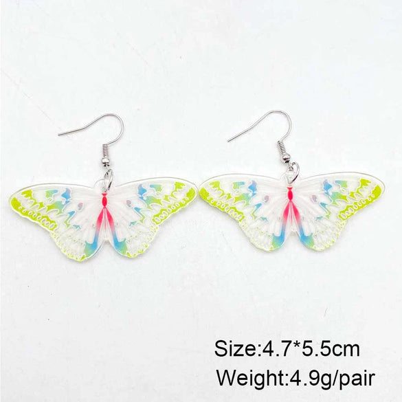 Acrylic Handmade Animal Style Earrings With Cartoon Character Geometric Zodiac Patterns