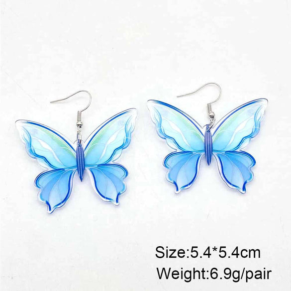 Acrylic Handmade Animal Style Earrings With Cartoon Character Geometric Zodiac Patterns
