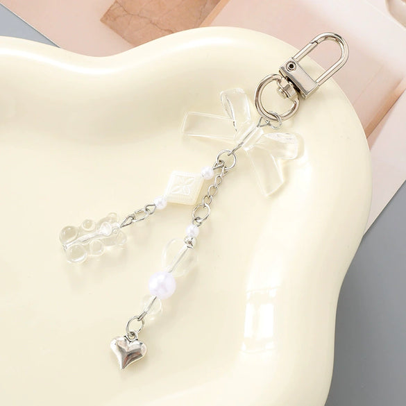 Acrylic Handmade Beads Small Animal Bear Pig Key Pendant Decorative Accessories