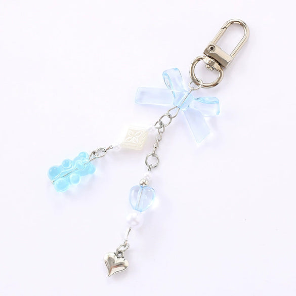 Acrylic Handmade Beads Small Animal Bear Pig Key Pendant Decorative Accessories