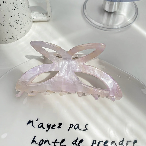 Acrylic Handmade Butterfly Hollow Hair Grab Clip For Women Small Fresh Style