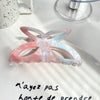 Acrylic Handmade Butterfly Hollow Hair Grab Clip For Women Small Fresh Style