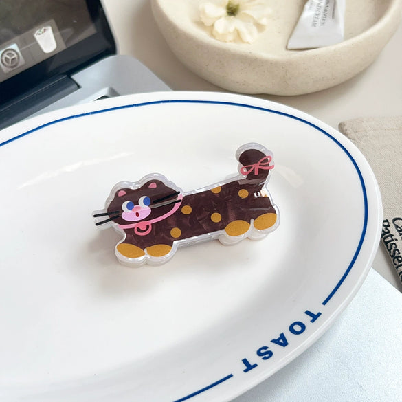 Acrylic Handmade Cute Animal Hair Clip For Women