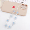 Acrylic Handmade Flower Beaded Mobile Phone Chain Jewelry Accessories Antilost Rope