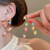 Acrylic Handmade Flower Trumpet Tassel Ear Studs For Women Summer Holiday Fashion All Match Earrings With Design Sense Niche