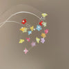 Acrylic Handmade Flower Trumpet Tassel Ear Studs For Women Summer Holiday Fashion All Match Earrings With Design Sense Niche