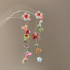 Acrylic Handmade Flower Trumpet Tassel Ear Studs For Women Summer Holiday Fashion All Match Earrings With Design Sense Niche