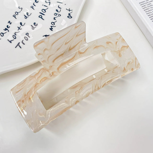 Acrylic Handmade Geometric Floating Flowers Hair Grab Clip For Women