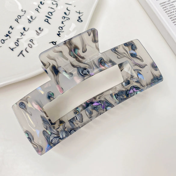 Acrylic Handmade Geometric Floating Flowers Hair Grab Clip For Women