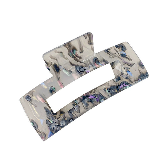 Acrylic Handmade Geometric Floating Flowers Hair Grab Clip For Women