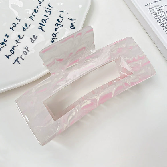 Acrylic Handmade Geometric Floating Flowers Hair Grab Clip For Women