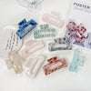 Acrylic Handmade Geometric Floating Flowers Hair Grab Clip For Women