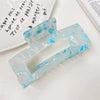 Acrylic Handmade Geometric Floating Flowers Hair Grab Clip For Women