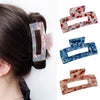 Acrylic Handmade Geometric Floating Flowers Hair Grab Clip For Women