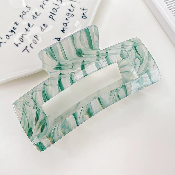 Acrylic Handmade Geometric Floating Flowers Hair Grab Clip For Women