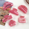 Acrylic Handmade Geometric Hair Grab Clip Fashion Elegant Headwear Accessories For Women