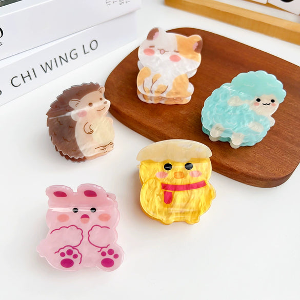 Acrylic Handmade Heart Animal Style Girls Hair Accessories
