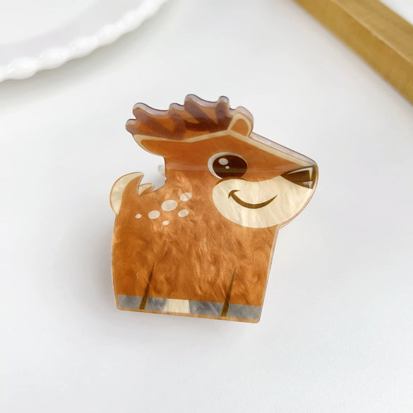 Acrylic Handmade Heart Animal Style Girls Hair Accessories