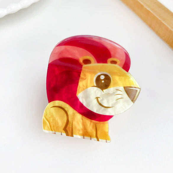 Acrylic Handmade Heart Animal Style Girls Hair Accessories
