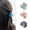 Acrylic Handmade Small Grab Hair Clip Natural Style Blocks Design
