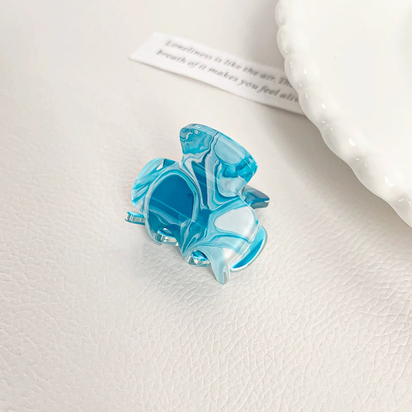 Acrylic Handmade Small Grab Hair Clip Natural Style Blocks Design