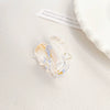 Acrylic Handmade Small Grab Hair Clip Natural Style Blocks Design