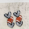 Acrylic Handmade Sports Earrings With Leopard Print Football Basketball Heart Cartoon Characters Ushape Geometric Letters Numbers Text Patterns For Women